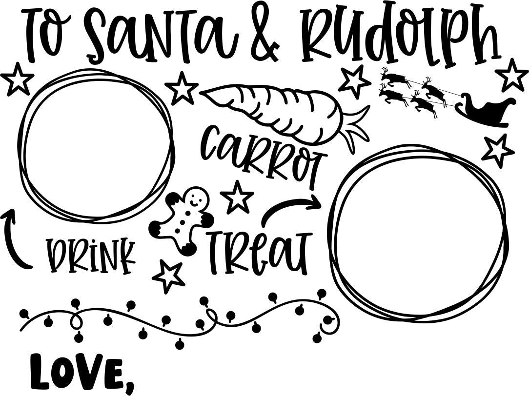 Santa Cookie Tray - Santa & Rudolph